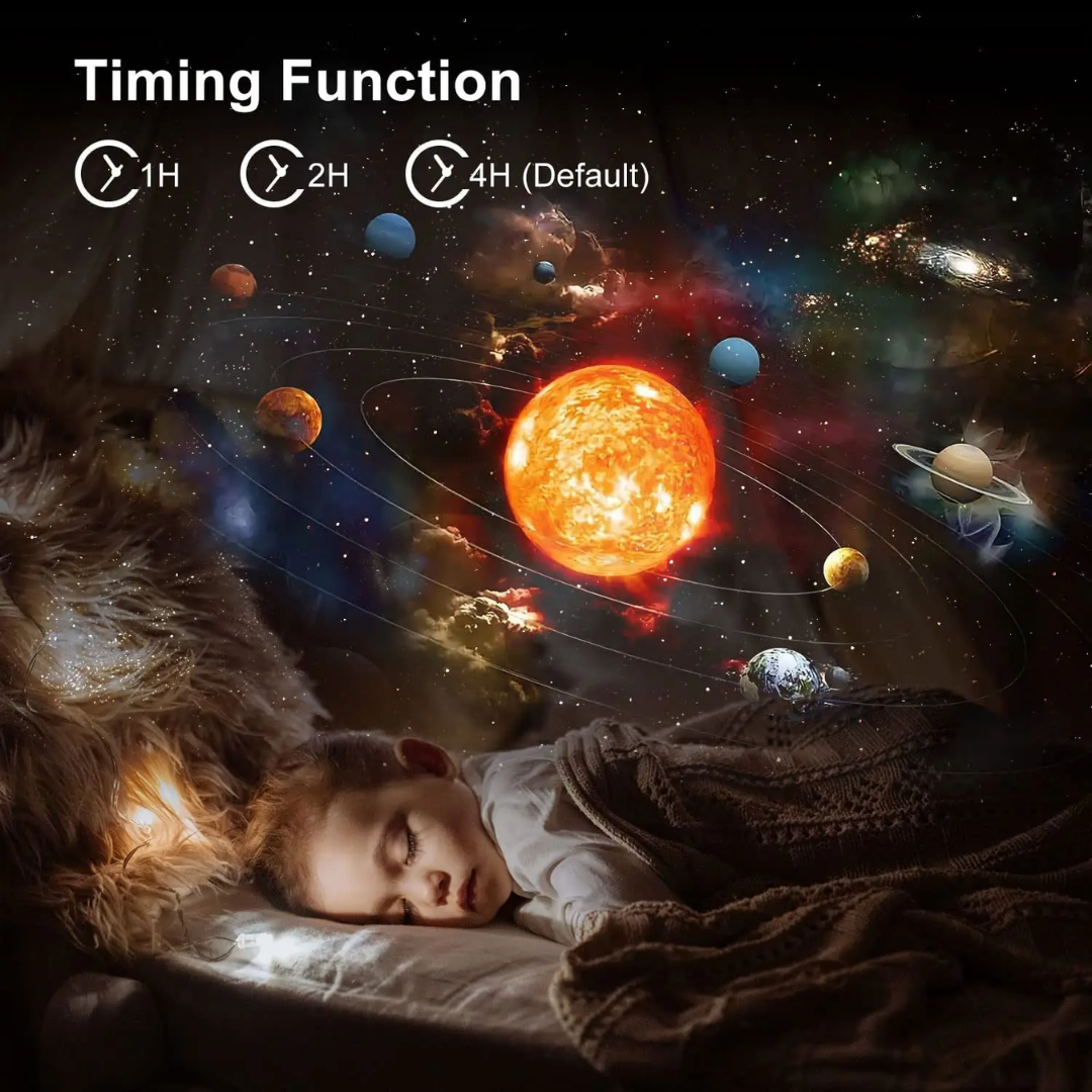Skanto | Galaxy Projektor mit 360° Rotation – Atemberaubende raumweite Nachtansicht