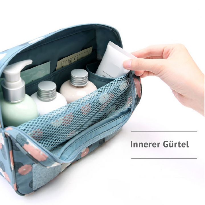 Skanto | TravelEase – Wasserabweisende Kulturtasche mit Haken und Fächern | Reise-Kulturtasche