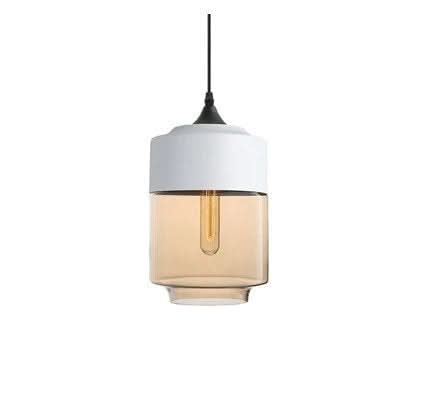 Skanto | Mundgeblasene Glas- & Holz-Pendelleuchte, verstellbar