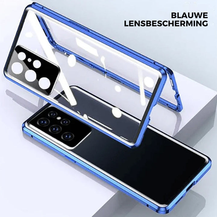gehärtetes Glas Doppelseitige Handyhülle für Samsung