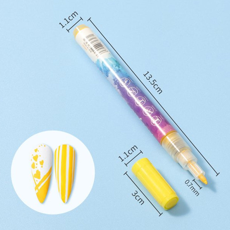 Skanto | 12-farbiger ultradünner gebogener Nagelstift