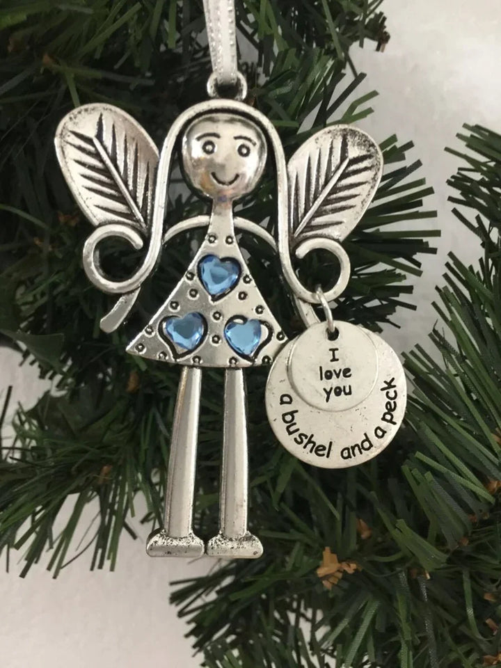 Skanto | Engel-Ornament aus Metall – Sentimentales Weihnachtsgeschenk für Freunde oder Familie