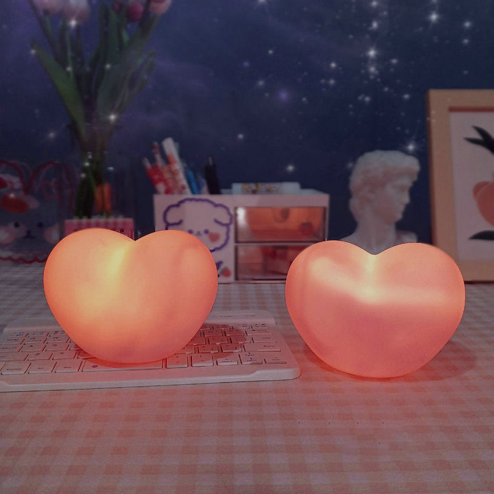 Skanto | LuvSphere Silikon-LED-Nachtlicht | Herzförmiges Design | Tischlampe | Warmes Umgebungslicht | Dekorativ