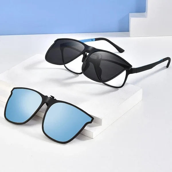 Skanto | OogZeker Clip-on Sonnenbrille – Leichte polarisierte UV400 Clips für Brillenträger