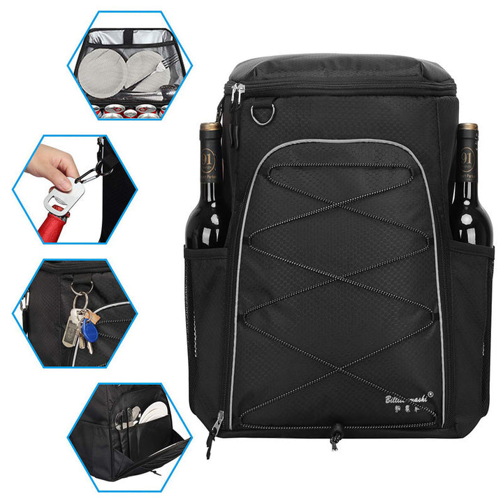 Unisex isolierter Kühlrucksack mit thermisch versiegeltem Innenraum, flexiblem Tragekomfort und organisierter Fronttasche Skanto