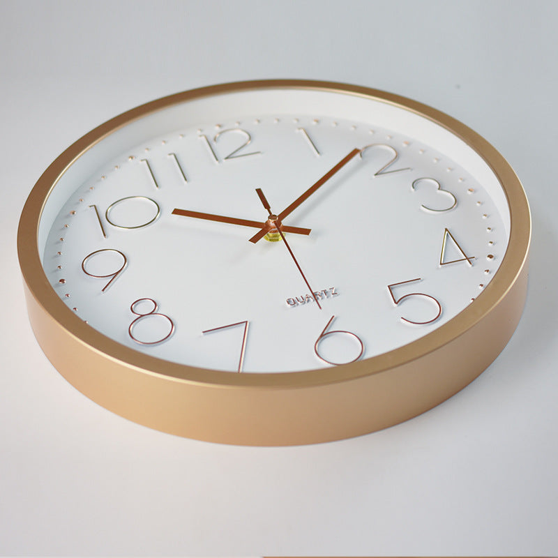Skanto | Einfaches Design 3D Stille Klassenzimmer Wanduhr 30 cm