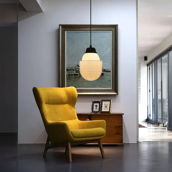 LumiNéo – Moderne geometrische Pendelleuchte aus Milchglas