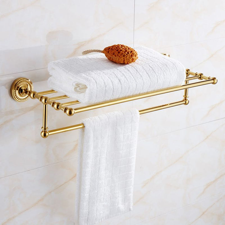 Skanto | Traditionelles goldenes Badezimmer-Armaturen-Set Kupfer-Badezimmer-Set