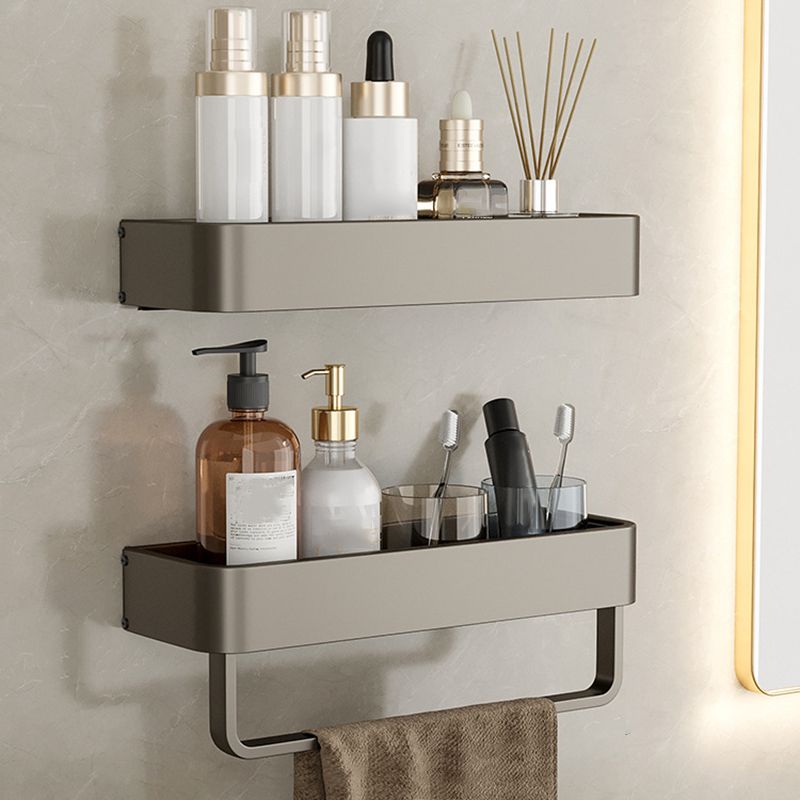Skanto | Modernes Aluminium-Badezimmerzubehör-Set Graues Badezimmerregalsystem