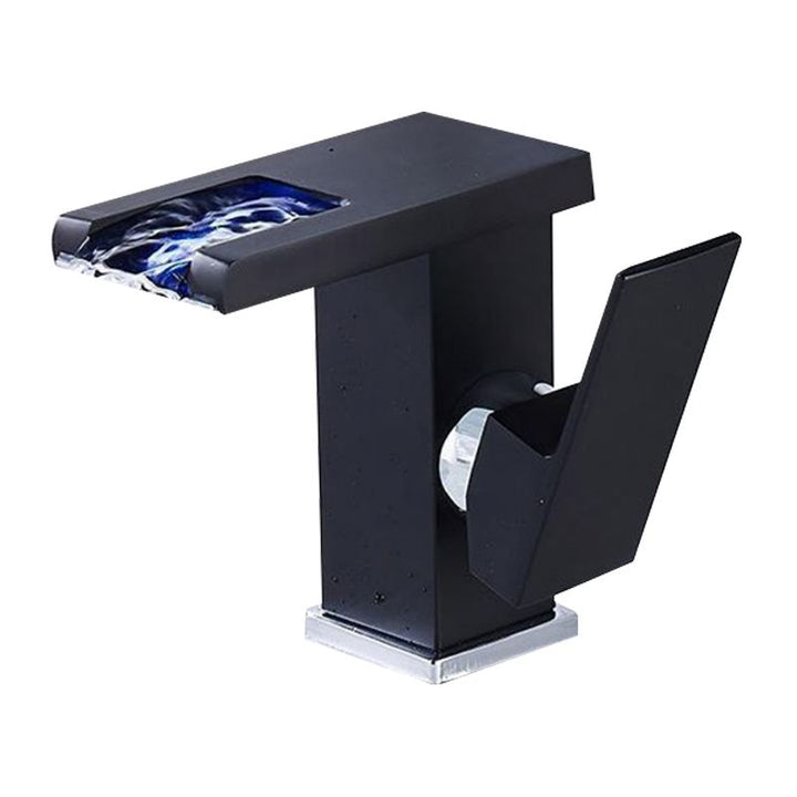 Skanto | Moderner Messing-Wasserhahn mit LED-Wasserfall-Waschtischmischer