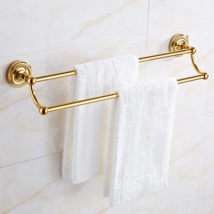 Skanto | Traditionelles goldenes Badezimmer-Armaturen-Set Kupfer-Badezimmer-Set