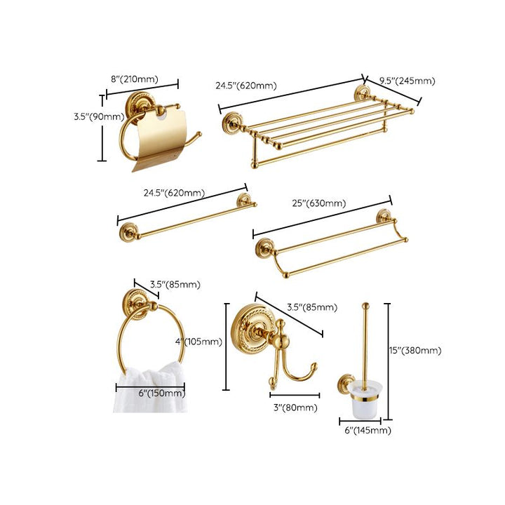 Skanto | Traditionelles goldenes Badezimmer-Armaturen-Set Kupfer-Badezimmer-Set