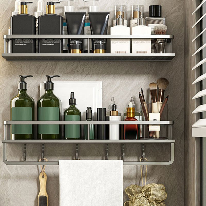 Skanto | Minimalistisches mattes Metall Badaccessoire-Set Moderne Badablage