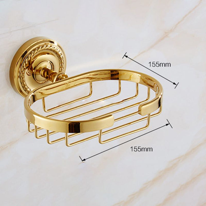 Skanto | Traditionelles goldenes Badezimmer-Armaturen-Set Kupfer-Badezimmer-Set