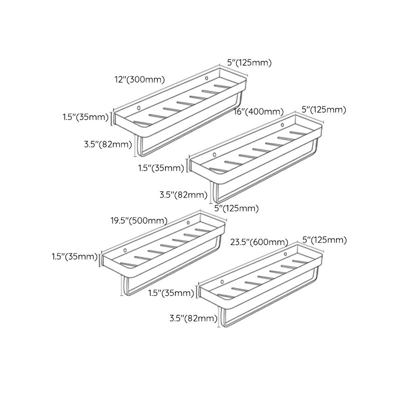 Mattschwarzes modernes Badezimmer-Set 1/2 – Edelstahl-Badezimmerregal