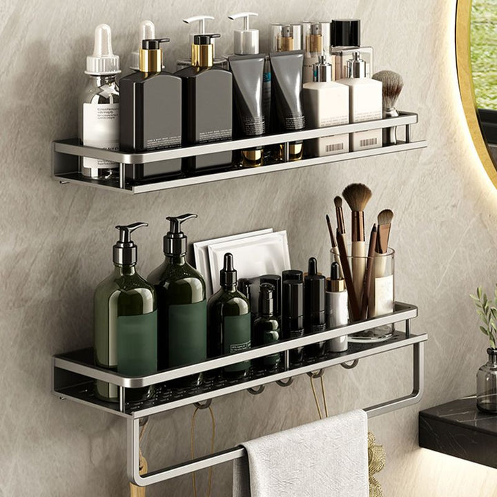 Skanto | Minimalistisches mattes Metall Badaccessoire-Set Moderne Badablage