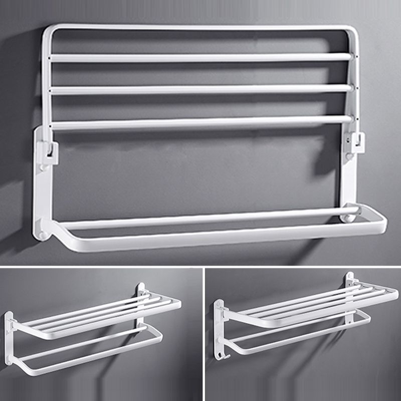 Skanto | Weißes Badaccessoires-Set aus Metall, modernes Badaccessoires-Set, Handtuchhalter