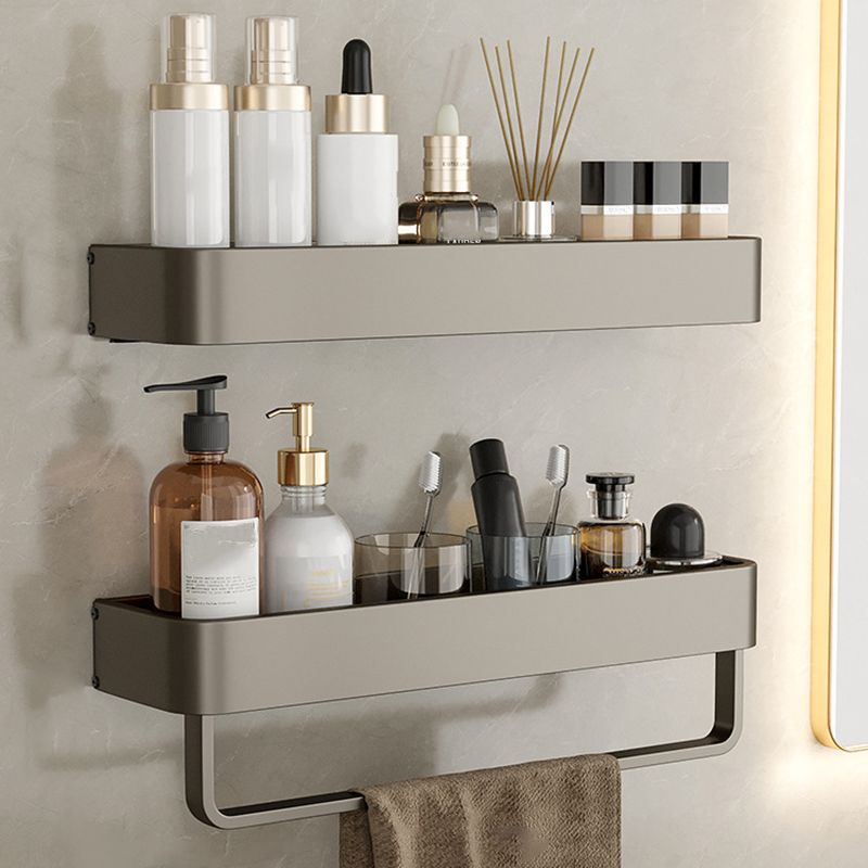 Skanto | Modernes Aluminium-Badezimmerzubehör-Set Graues Badezimmerregalsystem
