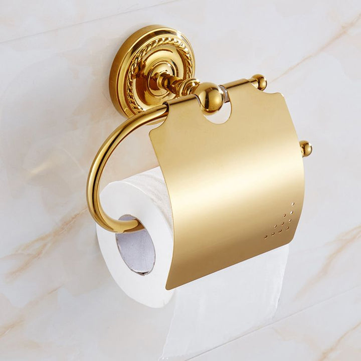 Skanto | Traditionelles goldenes Badezimmer-Armaturen-Set Kupfer-Badezimmer-Set
