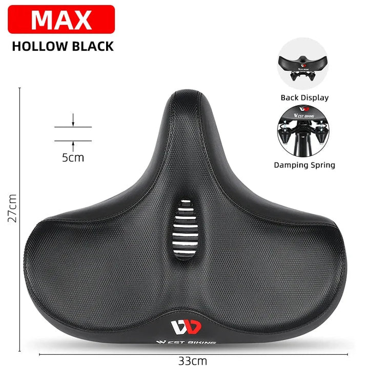 Skanto | Breiter ergonomischer Fahrradsattel – Bequemer Sitz mit Stoßdämpfung für City- und Mountainbikes