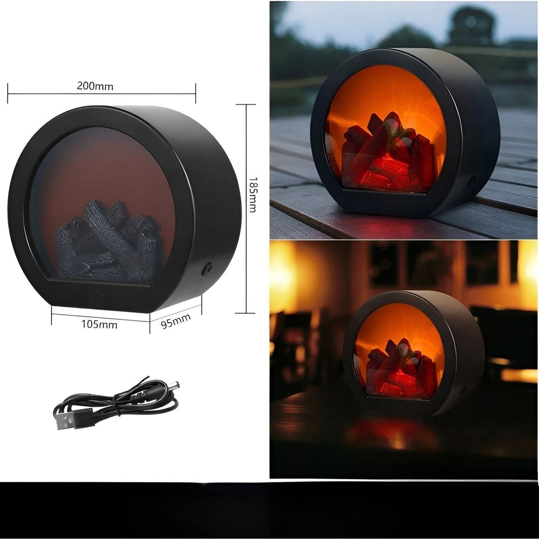 Skanto | RadiantFlame LED-Laterne – Realistische Flammen-Tischlampe für gemütliche Atmosphäre