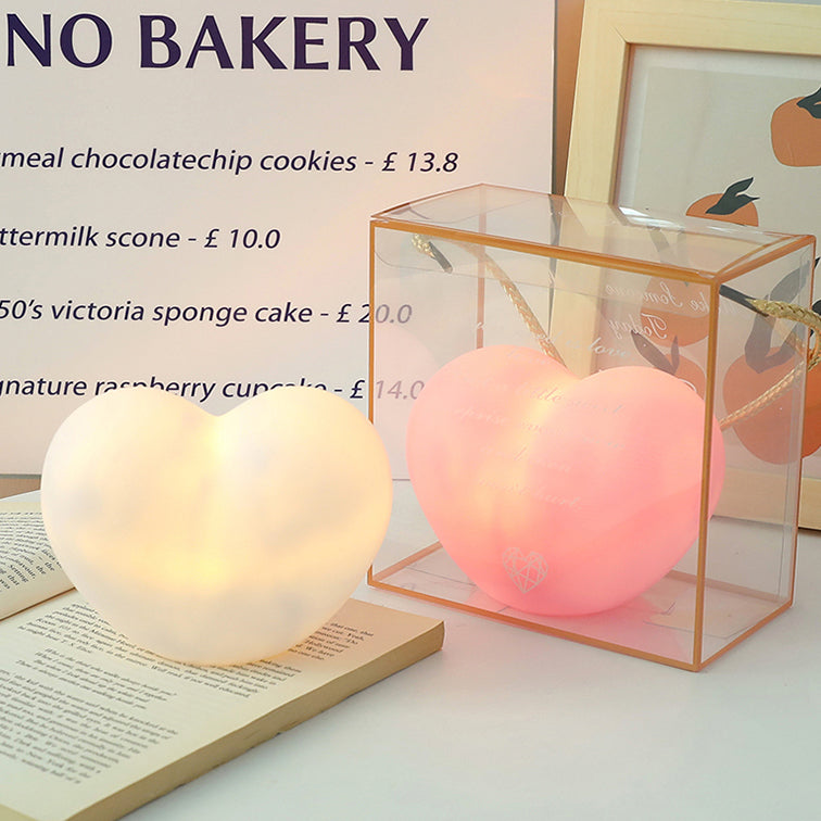 Skanto | LuvSphere Silikon-LED-Nachtlicht | Herzförmiges Design | Tischlampe | Warmes Umgebungslicht | Dekorativ