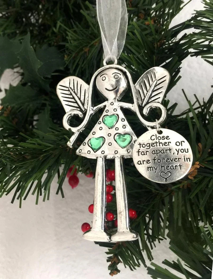 Skanto | Engel-Ornament aus Metall – Sentimentales Weihnachtsgeschenk für Freunde oder Familie