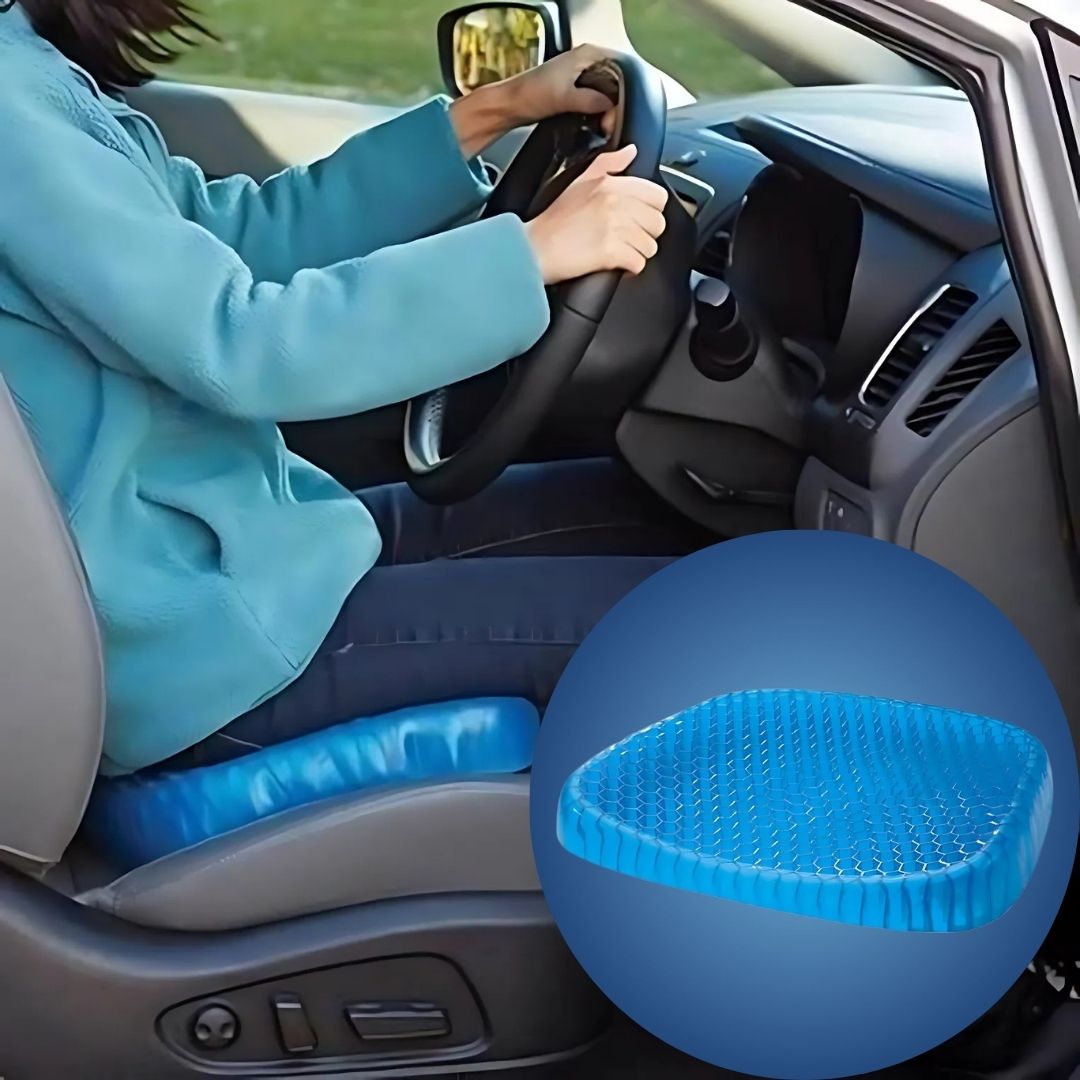 Skanto | Orthopädisches Gel-Sitzkissen | Druckentlastung, Steißbeinschmerzen & Lendenwirbelstütze für Bürostuhl, Auto & Rollstuhl