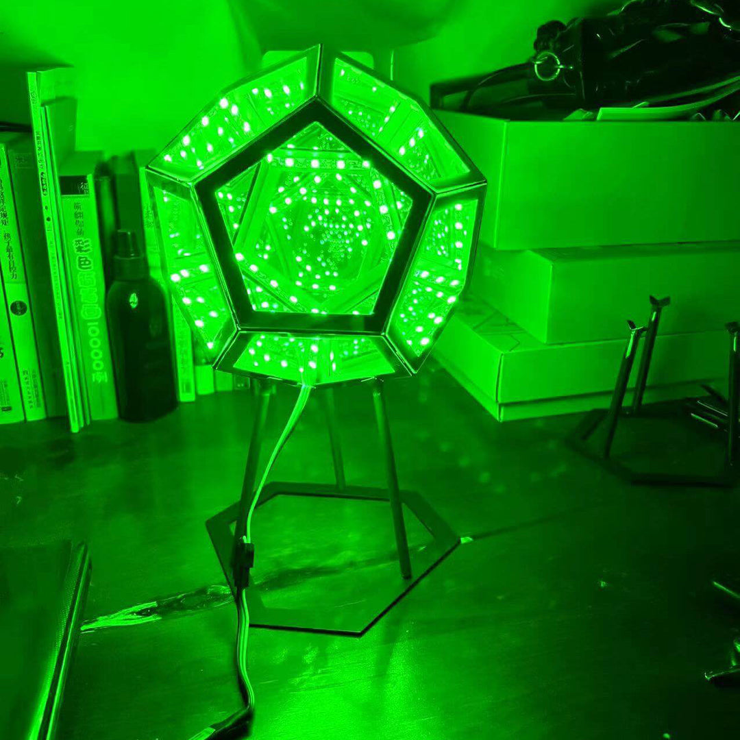 Skanto | Infinity Dodekaeder LED Nachtlicht Kunst Tischlampe