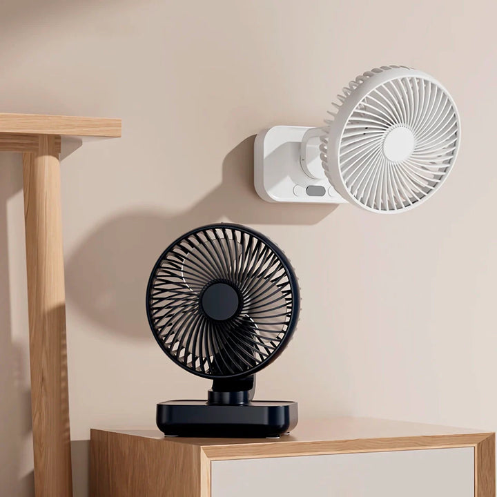 Tragbarer, wiederaufladbarer USB-Schreibtischventilator mit 4 Geschwindigkeiten | Skanto