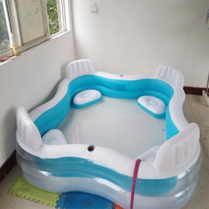 Damen aufblasbarer Lounge-Pool mit integrierten Liegebereichen Skanto