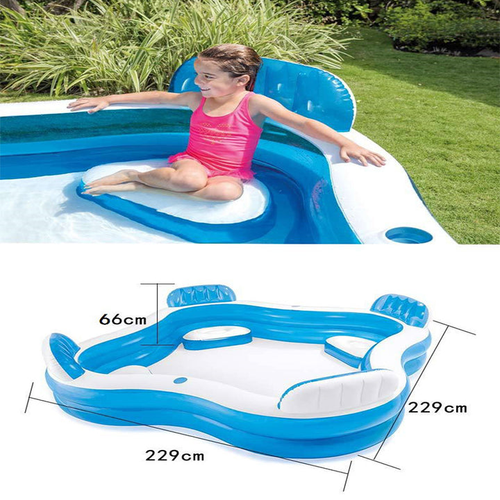 Damen aufblasbarer Lounge-Pool mit integrierten Liegebereichen Skanto
