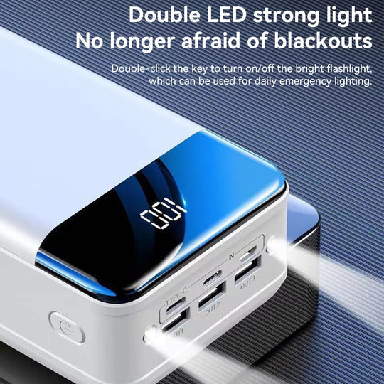 Skanto | 50000mAh Hochleistungs-Powerbank Handy Super-Schnellladegerät Mobile Stromquelle Tablet Laptop Externe Stromversorgung