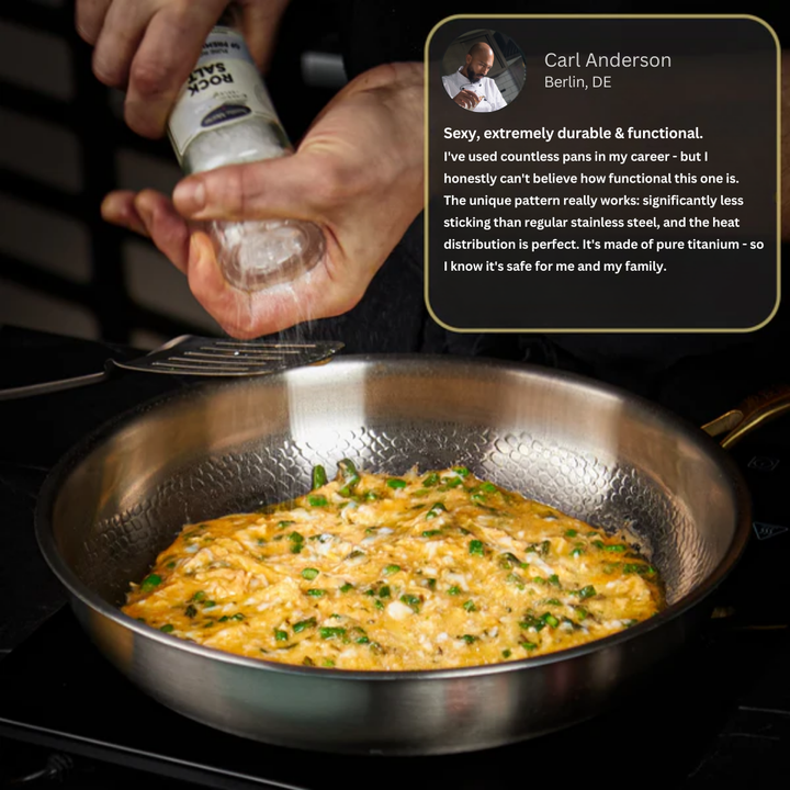 Skanto | Titan Bratpfanne | Ungiftig, natürlich antihaftbeschichtet & ideal für gesundes Kochen