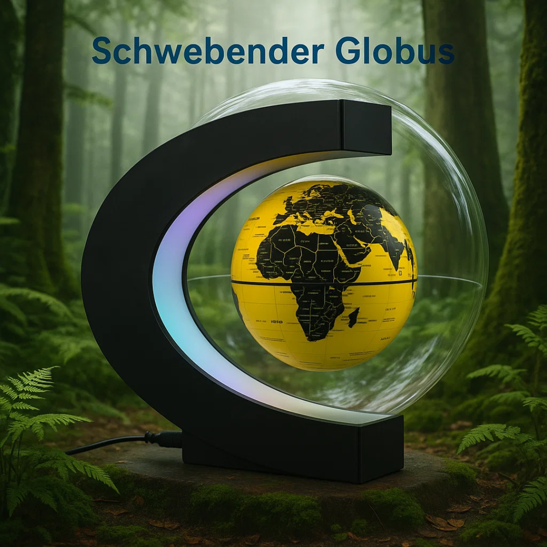 Skanto | AstroGlobe LED Weltkugel – Schwebende Globuslampe mit Magnetschwebebahn