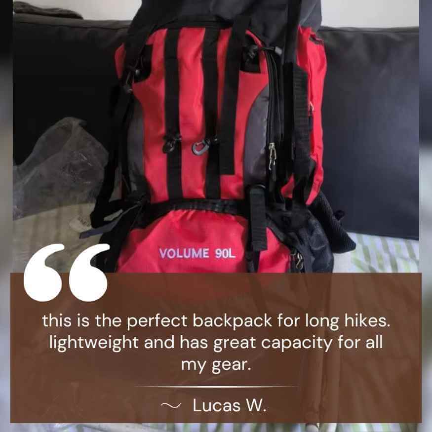 Skanto | 90L Wasserdichter Wanderrucksack – Ultraleichter Reiserucksack für Outdoor-Abenteuer & Camping