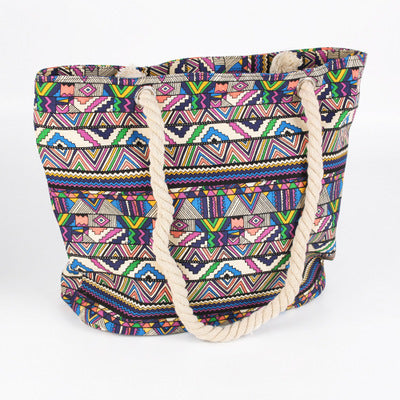 Moderne Strandtasche aus robustem Baumwollstoff Skanto