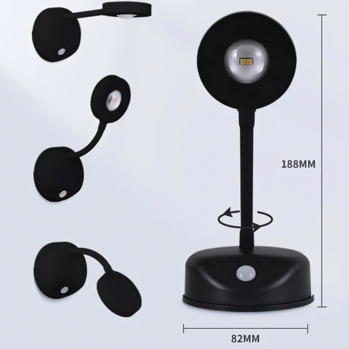 Skanto | Spark360 – Kabelloser LED-Strahler mit Bewegungssensor und 360° verstellbarer Halterung