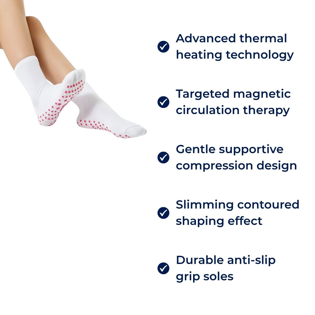 Thermosocken – Magnettherapie – Atmungsaktive, schlankmachende Thermosocken für kalte Füße – Fördert die Durchblutung & Komfort Skanto