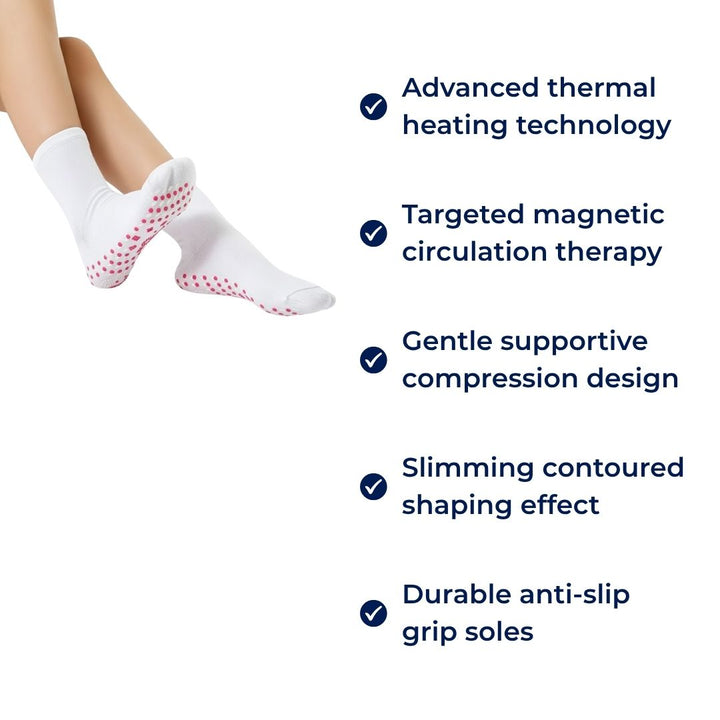 Thermosocken – Magnettherapie – Atmungsaktive, schlankmachende Thermosocken für kalte Füße – Fördert die Durchblutung & Komfort Skanto