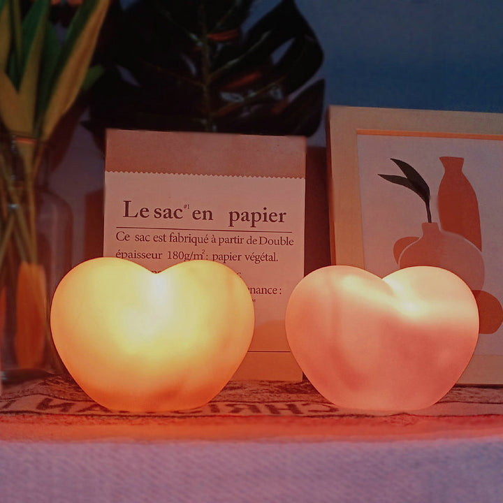 Skanto | LuvSphere Silikon-LED-Nachtlicht | Herzförmiges Design | Tischlampe | Warmes Umgebungslicht | Dekorativ