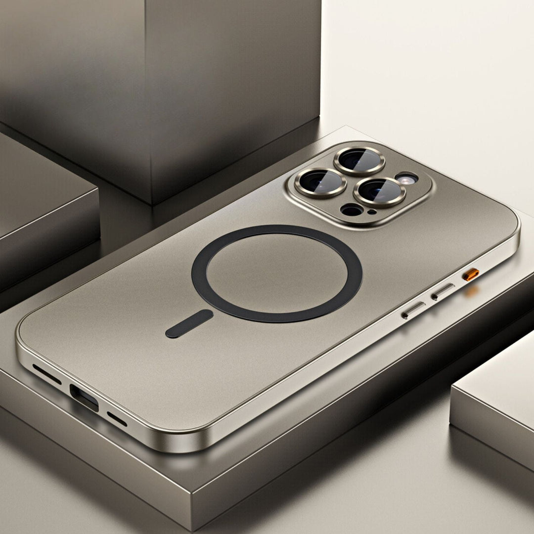 Skanto | Magnetische Metallhülle für iPhone – Robuster Schutz mit schlankem Design und MagSafe-Kompatibilität