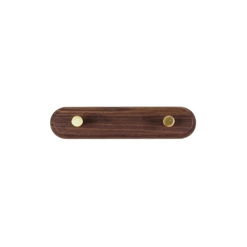Skanto | WandHout – Minimalistische Wandgarderobe aus Holz mit Messinghaken