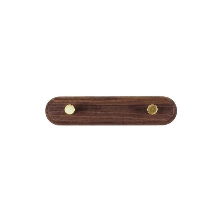 Skanto | WandHout – Minimalistische Wandgarderobe aus Holz mit Messinghaken
