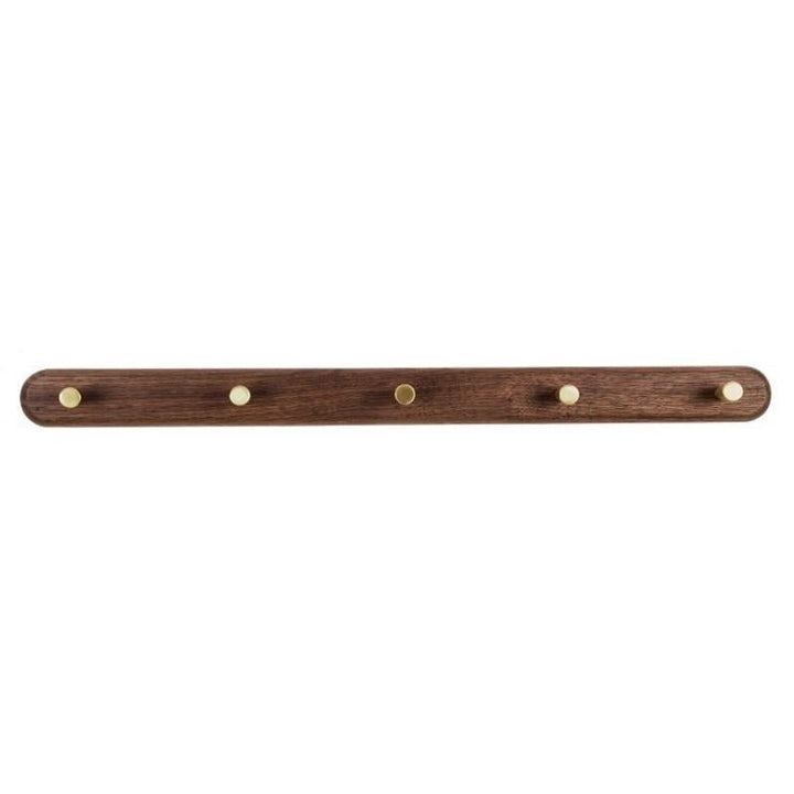 Skanto | WandHout – Minimalistische Wandgarderobe aus Holz mit Messinghaken
