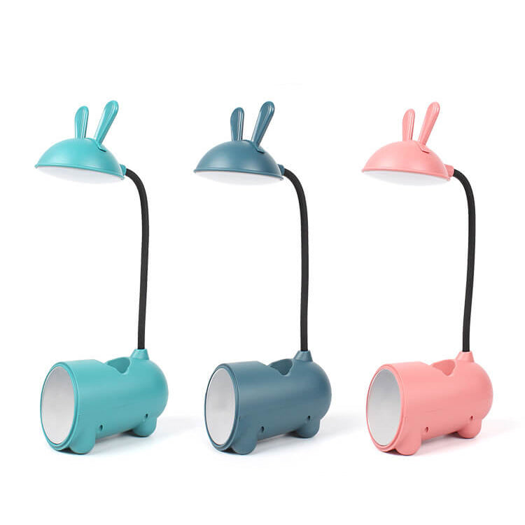 Skanto | BunnyGlow Kreative LED-Touch-Lampe mit Stifthalter | USB-Ladefunktion | Schreibtischlampe | Kinderzimmer-Deko