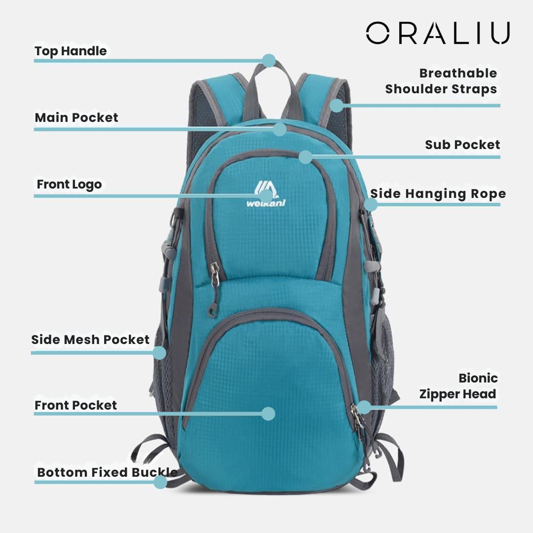 Skanto | Ultraleichter wasserdichter Outdoor-Rucksack – Leichter Tagesrucksack zum Wandern, Camping & Reisen