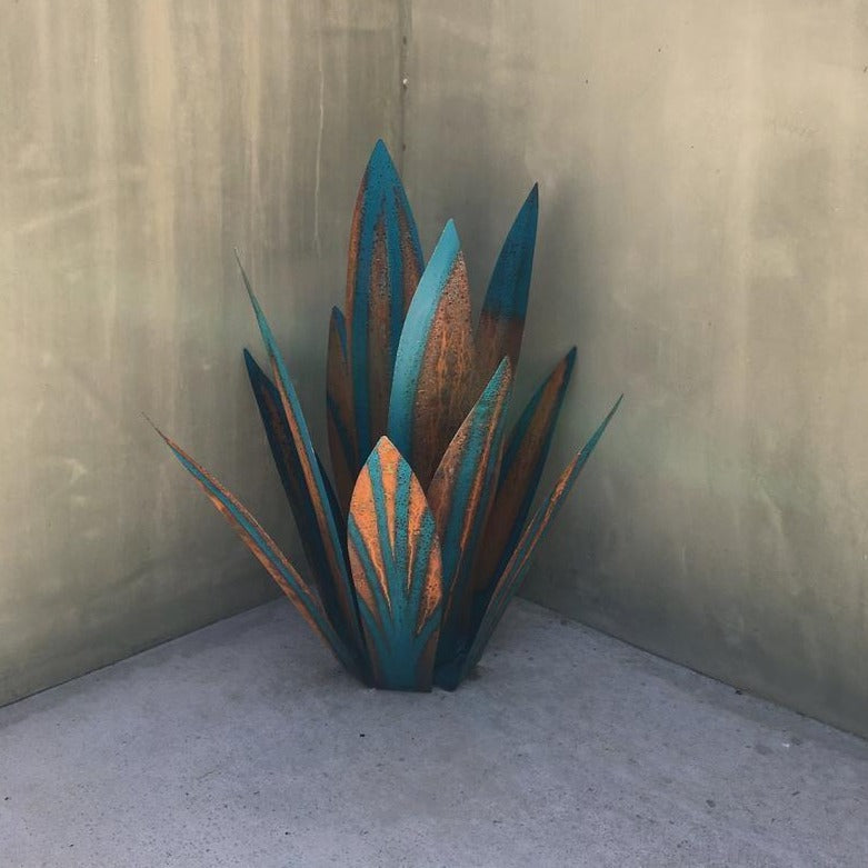 Skanto | Eternal Agave – Handgefertigte Garten-Metallskulptur aus Edelstahl für Innen- und Außendekoration