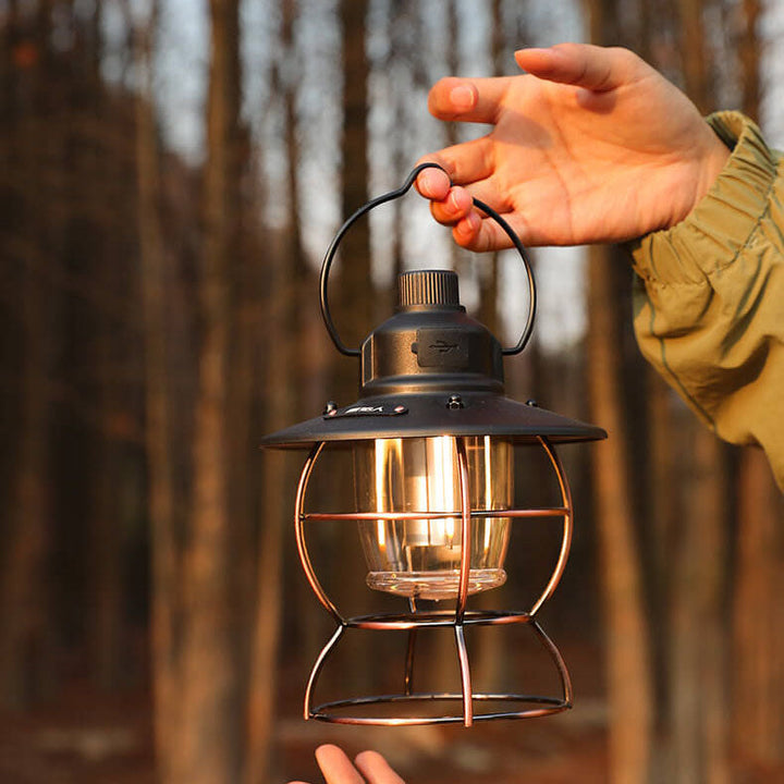 Skanto | Vintage Outdoor Camping Laterne Wiederaufladbare Tragbare Campinglampe