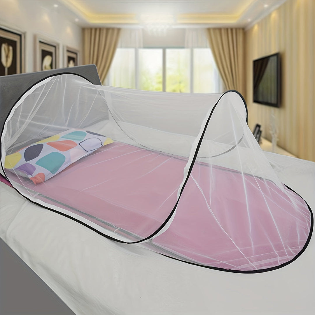 Skanto | InsectoGuard Solo Moskitonetz | Ultraleicht & Faltbar | Mit Reißverschluss | 200×80×56 cm | Für 1 Person
